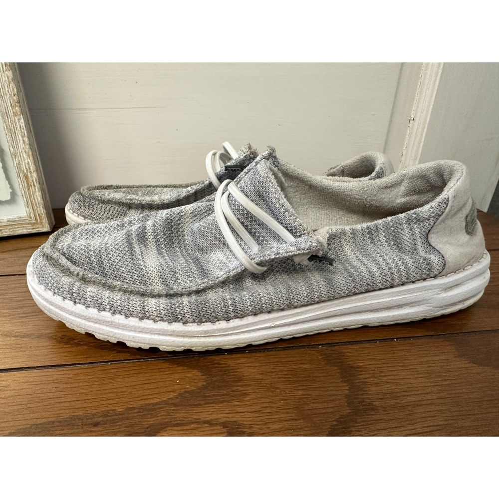 Hey Dude Shoes Womens Size 8 Wendy Sox Glacier Grey Casual Slip Ons - Picture 1 of 9